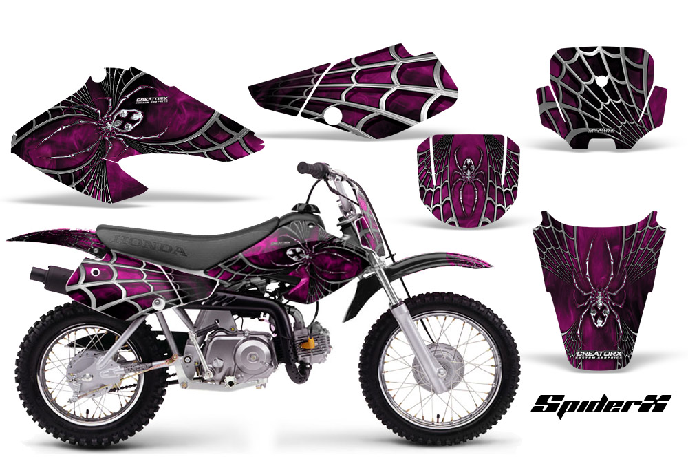 Honda XR70 Graphics Kit SpiderX Pink Black